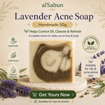 Picture of [100% Natural Handmade Acne Soap] aiSabun Lavender Acne Cold Process Soap 50g – Controls Oil, Cleanses & Skin-Friendly